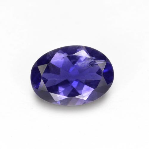 Iolita violeta natural de 0,59 ct, corte óvalo, VS-SI