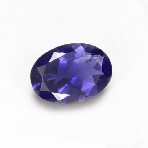 Iolita violeta natural de 0,59 ct, corte óvalo, VS-SI
