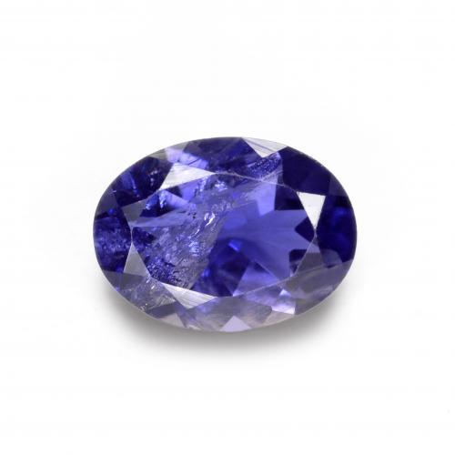 Iolita azul natural de 0,67 ct, corte óvalo, VS-SI