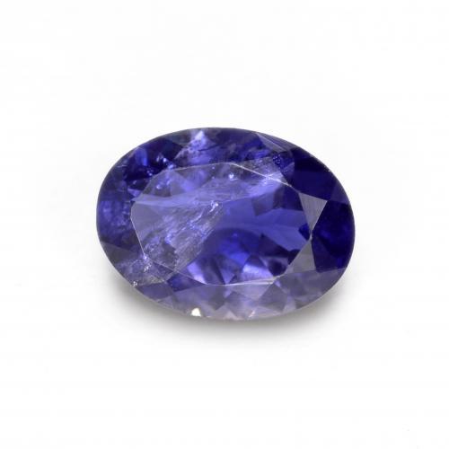 Iolita azul natural de 0,67 ct, corte óvalo, VS-SI
