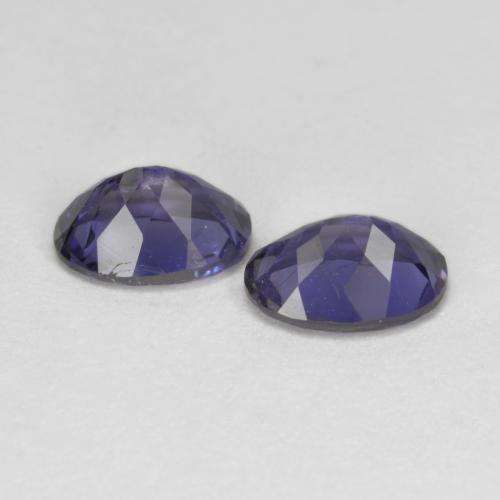 Gemas de iolita Violeta berenjena natural de 1.37 ct, Corte Óvalo, VS-SI