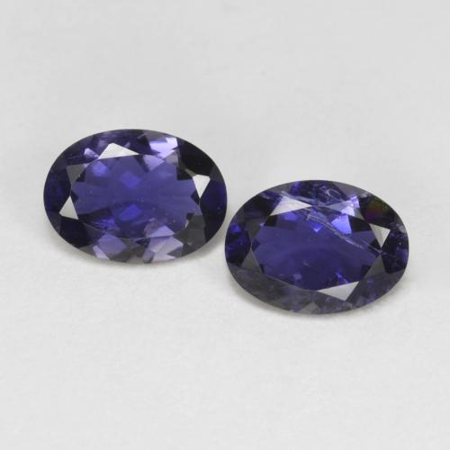 Gemas de iolita violeta natural de 1,27 ct, corte óvalo, VS-SI
