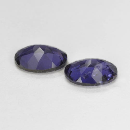 Gemas de iolita violeta natural de 1,27 ct, corte óvalo, VS-SI