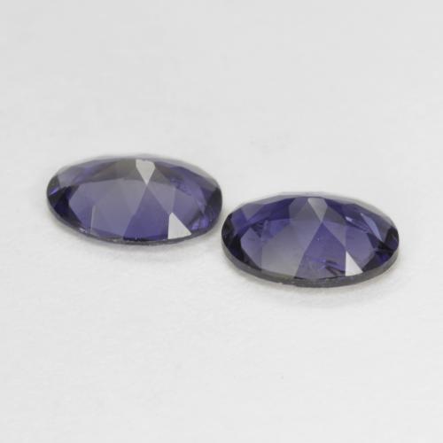 Gemas de iolita violeta natural de 1,10 ct, corte óvalo, VS-SI