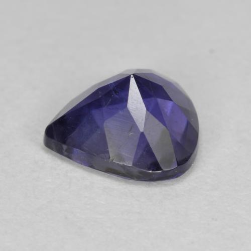 iolita Púrpura oscuro natural de 0.80 ct, En forma de pera, VS-SI