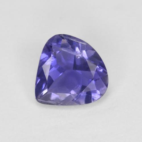 Iolita violeta natural de 0,43 ct, en forma de pera, VS-SI