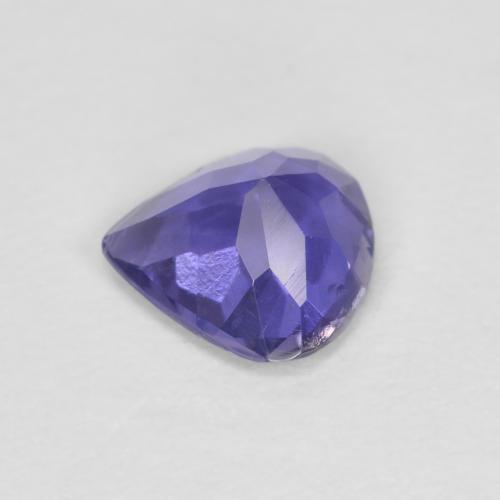 Iolita violeta natural de 0,43 ct, en forma de pera, VS-SI