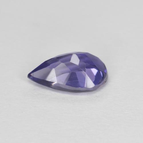 Iolita violeta natural de 0,67 ct, en forma de pera, VS-SI