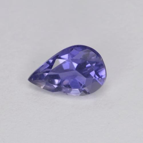 Iolita azul natural de 0,34 ct, en forma de pera, VVS-VS