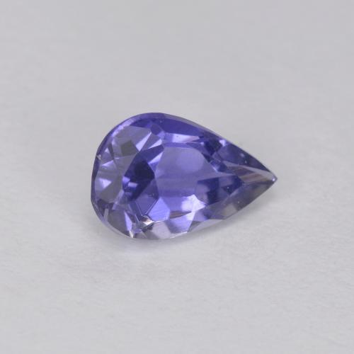 Iolita azul natural de 0,34 ct, en forma de pera, VVS-VS