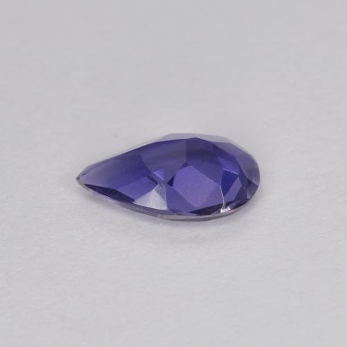 iolita Azul oscuro natural de 0.32 ct, En forma de pera, VVS-VS