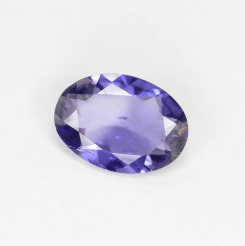 Iolita azul natural de 0,48 ct, corte óvalo, SI