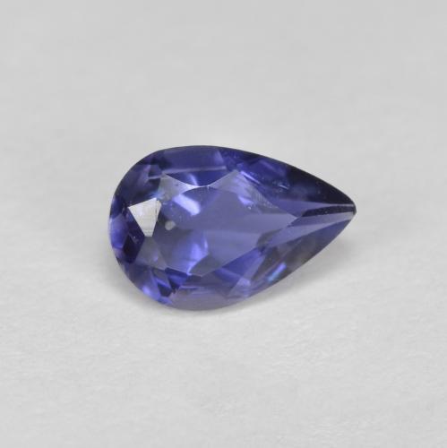 Iolita azul natural de 0,37 ct, en forma de pera, VS