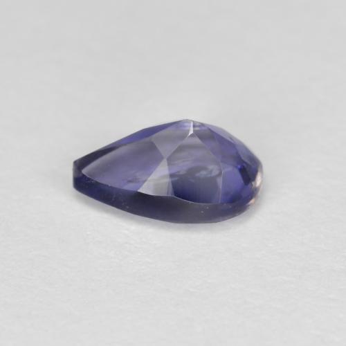 Iolita azul natural de 0,37 ct, en forma de pera, VS