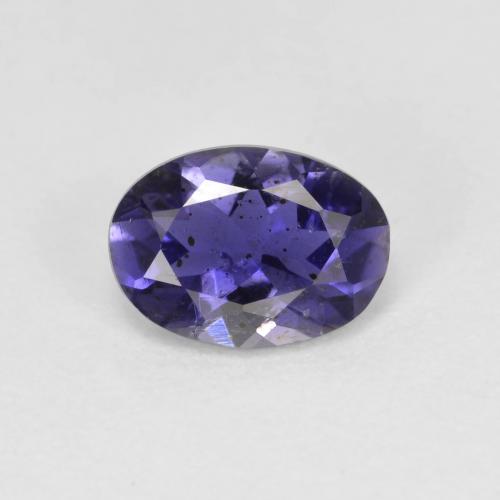 Iolita violeta natural de 0,52 ct, corte óvalo, VS-SI
