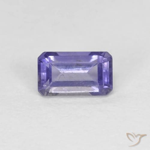 0.29ct Natural Púrpura azulado oscuro Iolita, corte esmeralda, VS