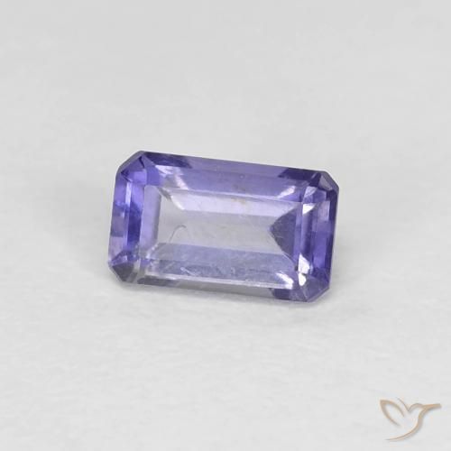 Iolita Púrpura azulado oscuro natural de 0.29 ct, Corte Octágono / Esmeralda, VS