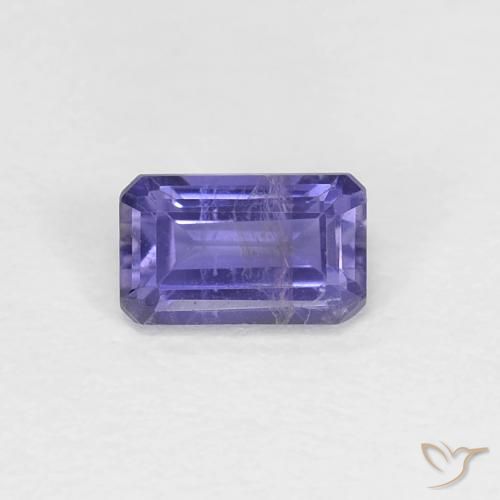 Iolita violeta natural de 0,29 ct, corte esmeralda, VS-SI