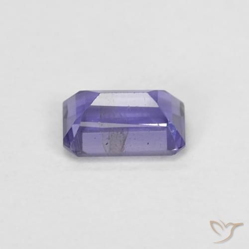 Iolita violeta natural de 0,29 ct, corte esmeralda, VS-SI
