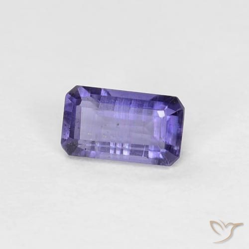 Iolita Púrpura oscuro natural de 0.25 ct, Corte Octágono / Esmeralda, VS