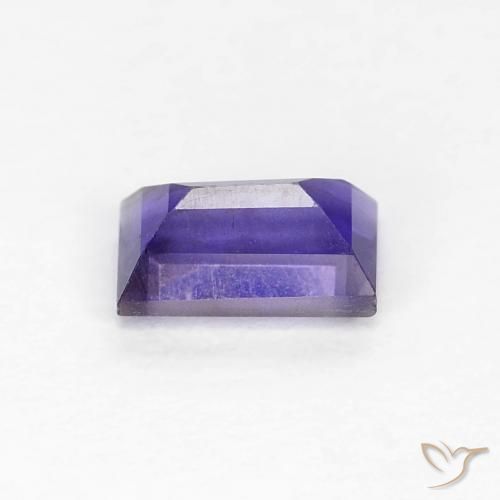 Iolita Púrpura azulado oscuro natural de 0.30 ct, Corte Baguette, VS