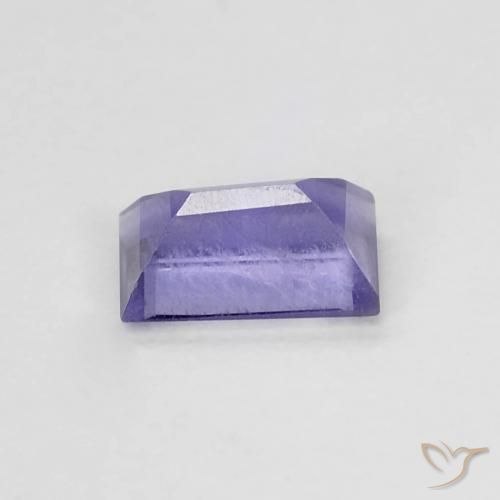 Iolita Violeta azulado natural de 0.28 ct, Corte Baguette, VS