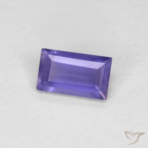 Iolita Violeta claro natural de 0.23 ct, Corte Baguette, VS