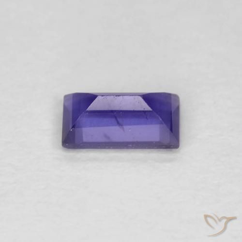Iolita Violeta claro natural de 0.23 ct, Corte Baguette, VS