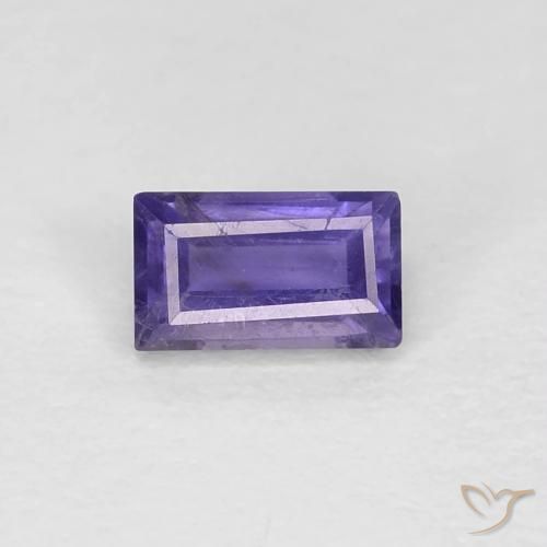 0.30ct Natural Violeta medio Iolita, Corte Baguette, VS