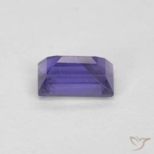 Iolita Violeta intenso natural de 0.30 ct, Corte Baguette, VS