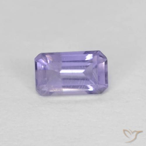 Iolita violeta natural de 0,28 ct, corte esmeralda, VS
