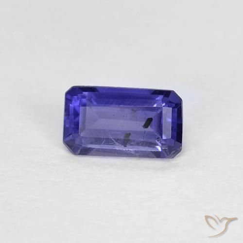 Iolita Azul oscuro natural de 0.26 ct, Corte Octágono / Esmeralda, VS