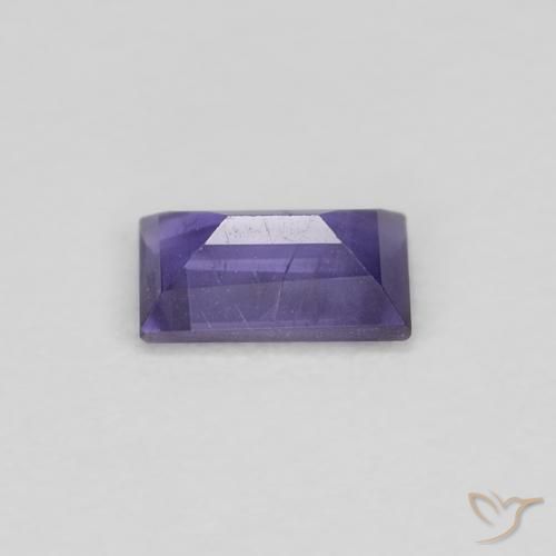 Iolita Violeta rosáceo claro natural de 0.25 ct, Corte Baguette, VS