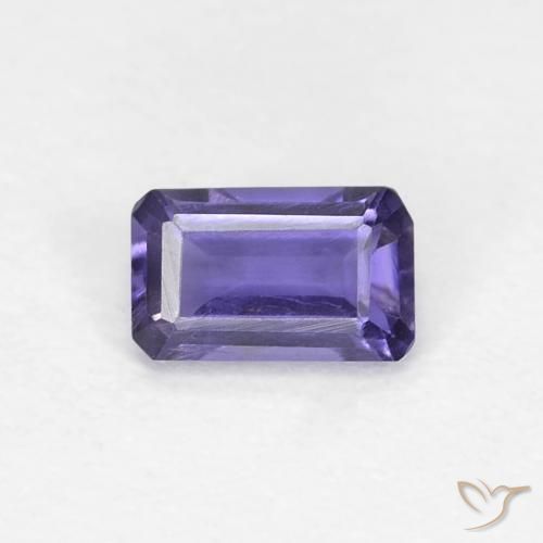 0.26ct Natural Púrpura oscuro Iolita, corte esmeralda, VVS-VS
