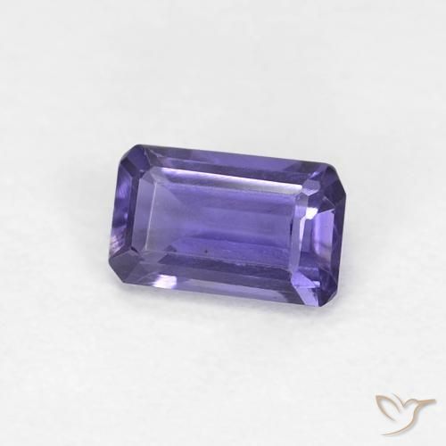 Iolita Púrpura oscuro natural de 0.26 ct, Corte Octágono / Esmeralda, VVS-VS