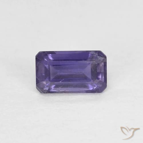 0.31ct Natural Violeta berenjena Iolita, corte esmeralda, VS