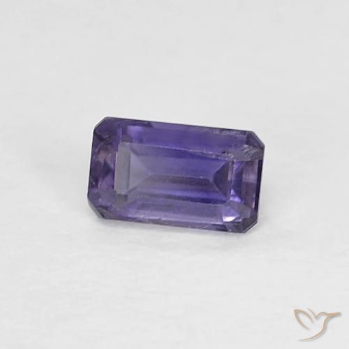 Iolita Violeta berenjena natural de 0.31 ct, Corte Octágono / Esmeralda, VS