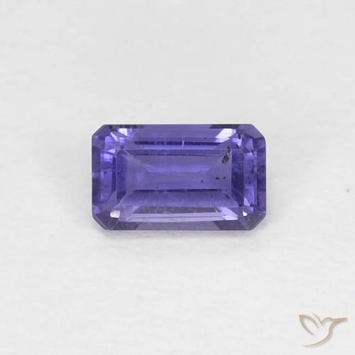 0.28ct Natural Púrpura oscuro Iolita, corte esmeralda, VS
