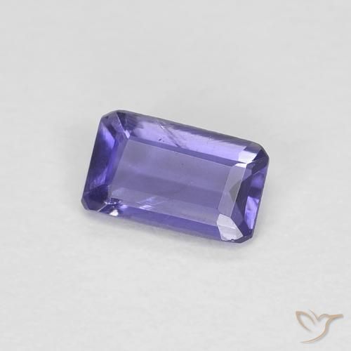 Iolita Púrpura oscuro natural de 0.20 ct, Corte Octágono / Esmeralda, VVS-VS