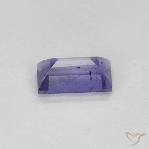 Iolita Púrpura azulado oscuro natural de 0.26 ct, Corte Baguette, VS-SI