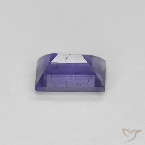 Iolita Púrpura azulado oscuro natural de 0.28 ct, Corte Baguette, VS-SI
