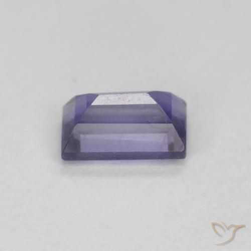 Iolita Púrpura azulado oscuro natural de 0.32 ct, Corte Baguette, VS-SI