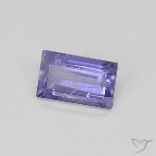 Iolita Púrpura oscuro natural de 0.33 ct, Corte Baguette, VS
