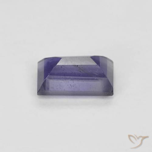 Iolita Violeta berenjena natural de 0.30 ct, Corte Baguette, VS