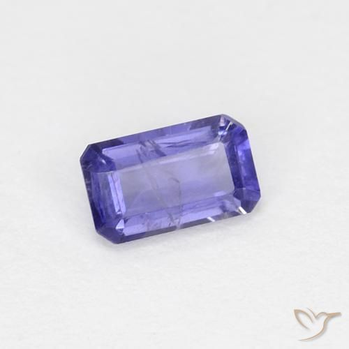 Iolita Púrpura oscuro natural de 0.24 ct, Corte Octágono / Esmeralda, SI