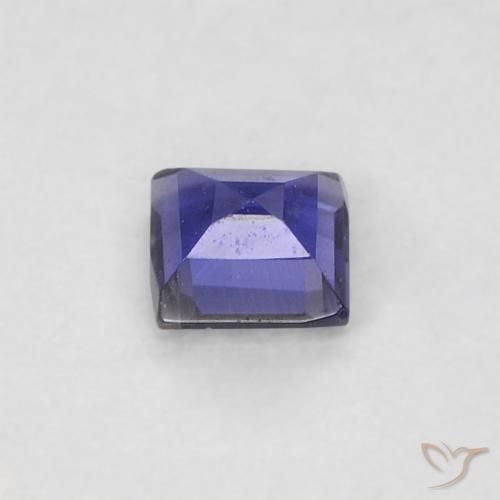 Iolita Púrpura azulado oscuro natural de 0.13 ct, Cuadrado, VS