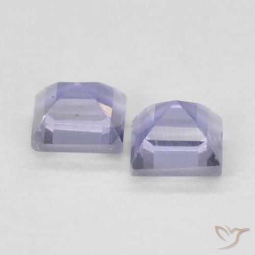 Gemas de Iolita Púrpura azulado oscuro natural de 0.19 ct, Cuadrado, VS