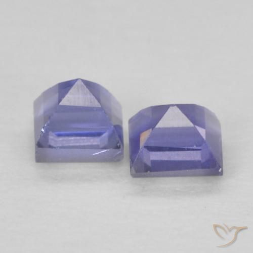 Gemas de Iolita Púrpura oscuro natural de 0.22 ct, Cuadrado, VS