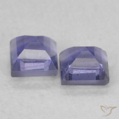 Gemas de Iolita Púrpura azulado oscuro natural de 0.22 ct, Cuadrado, VS