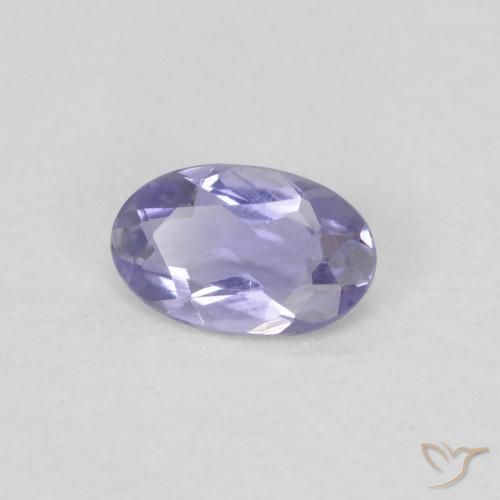 Iolita Medium Light-Violet natural de 0.15 ct, Ovalada, VVS